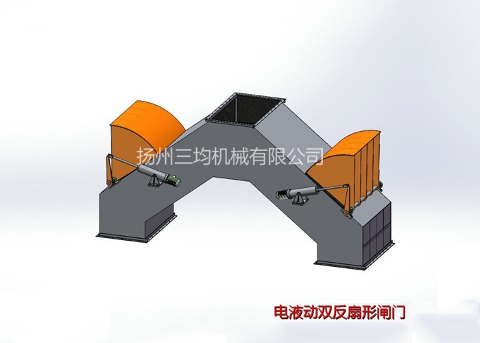 電液動反扇形閘門